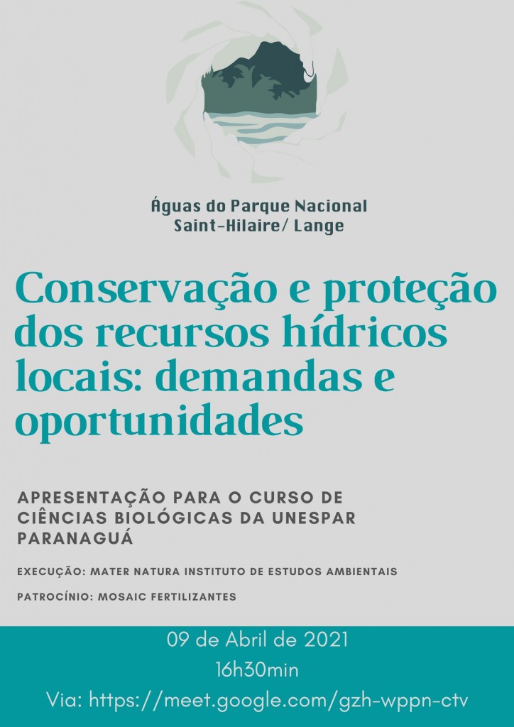 Banner da divulgação da palestra ocorrida em abril.